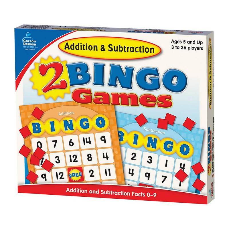 Addition & Subtraction Bingo Board Game