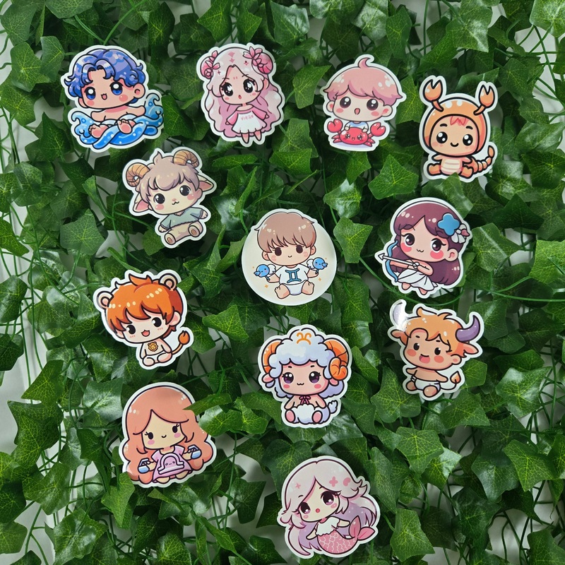 Cute Baby Kawaii Zodiac Stickers (ONLINE ORDER ONLY)
