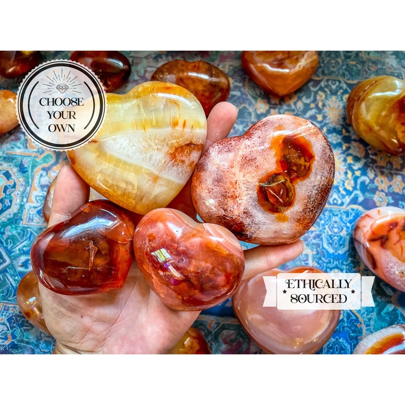 Ethically Sourced Carnelian Hearts for PROSPERITY (ONLINE ORDER ONLY)