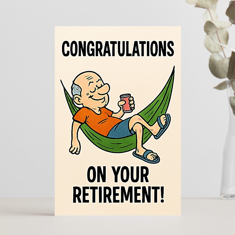 Congratulations on Retirement for Man Card (ONLINE ORDER ONLY)