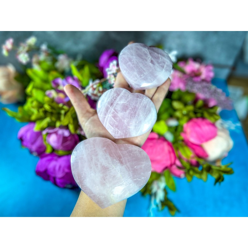 Rose Quartz Crystal Heart for Valentines Day Gift, Valentines Day Hearts (ONLINE ORDER ONLY)