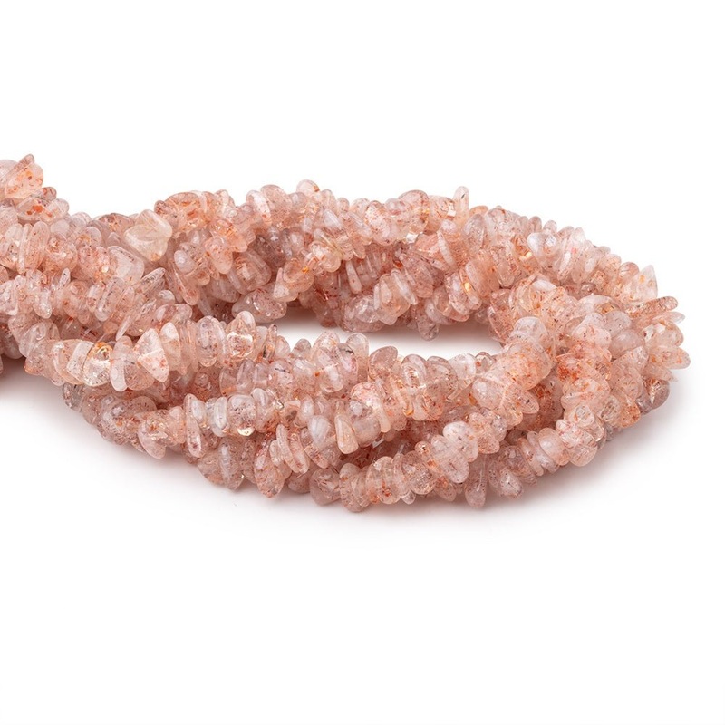 5-10mm Sunstone Plain Chip Beads 16.5 inch 139 pieces (ONLINE ORDER ONLY)