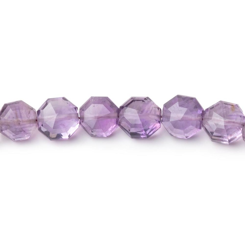 6-6.5mm Shaded Pink Amethyst Faceted Hexagon Beads 16 inch 60 pieces (ONLINE ORDER ONLY)