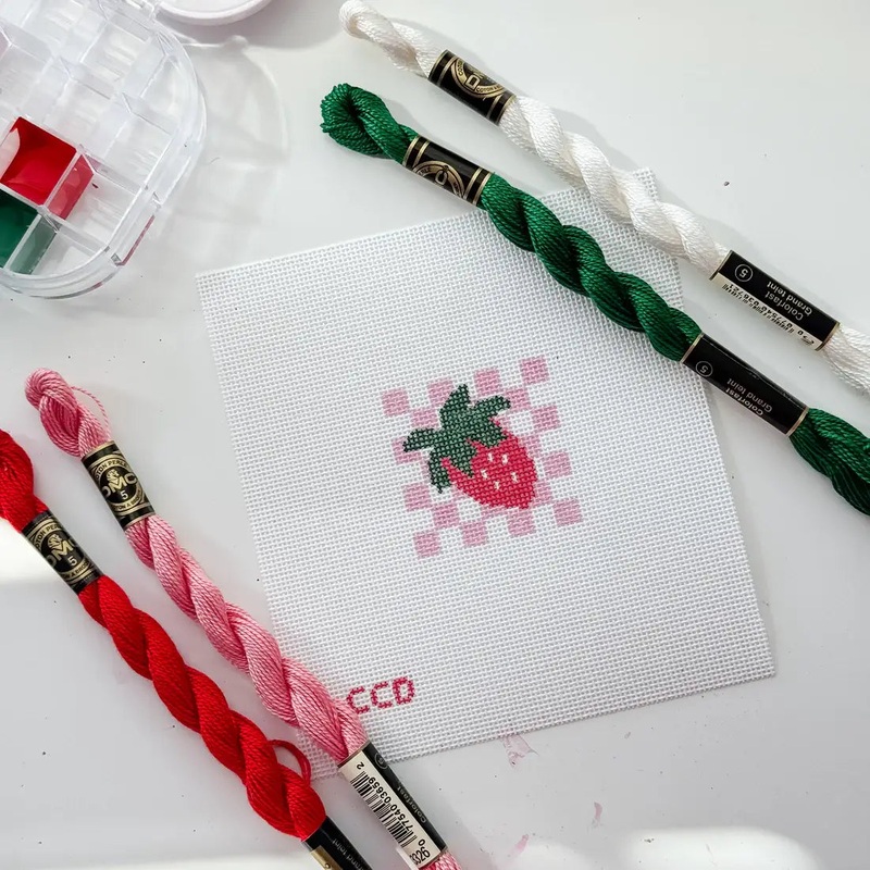 Cotswold Co Designs – Strawberry Needlepoint Canvas, Summer Needlepoint Canvas (ONLINE ORDER ONLY)