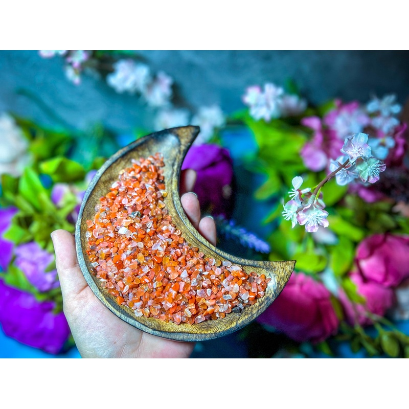 1 Lb Carnelian Crystal Chips, Bulk Wholesale Crystal Chips (ONLINE ORDER ONLY)