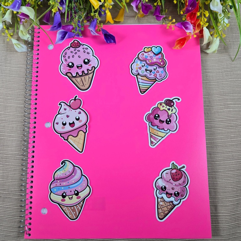 Adorable Ice Cream Cone Stickers (ONLINE ORDER ONLY)