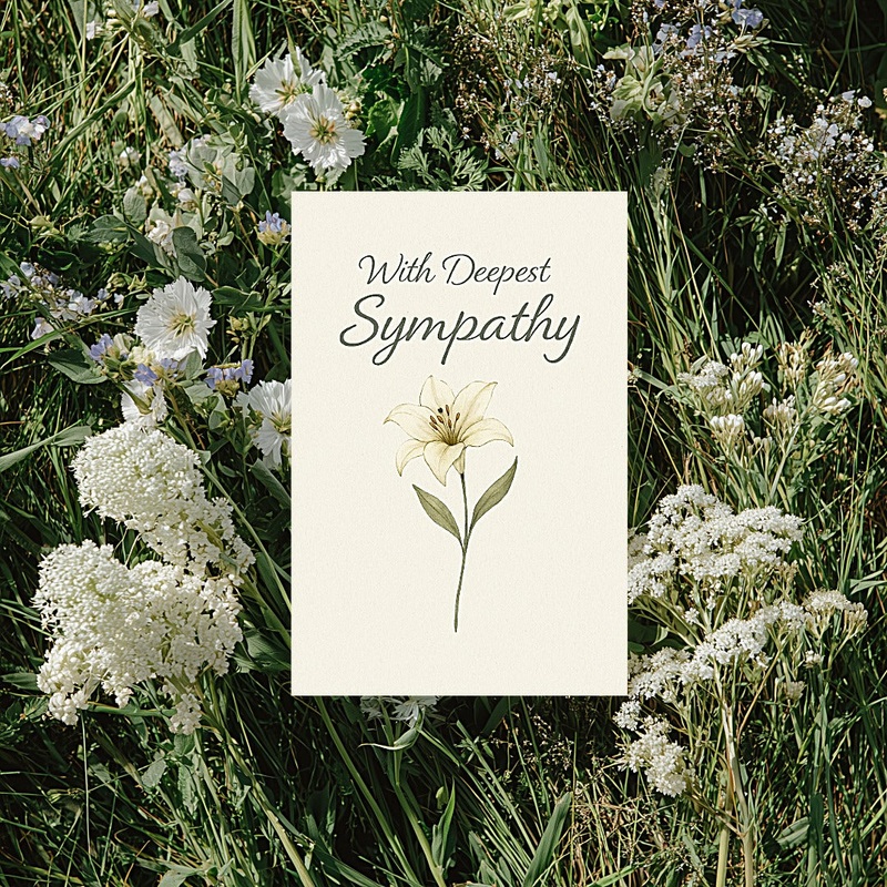 Flower Sympathy Card (ONLINE ORDER ONLY)