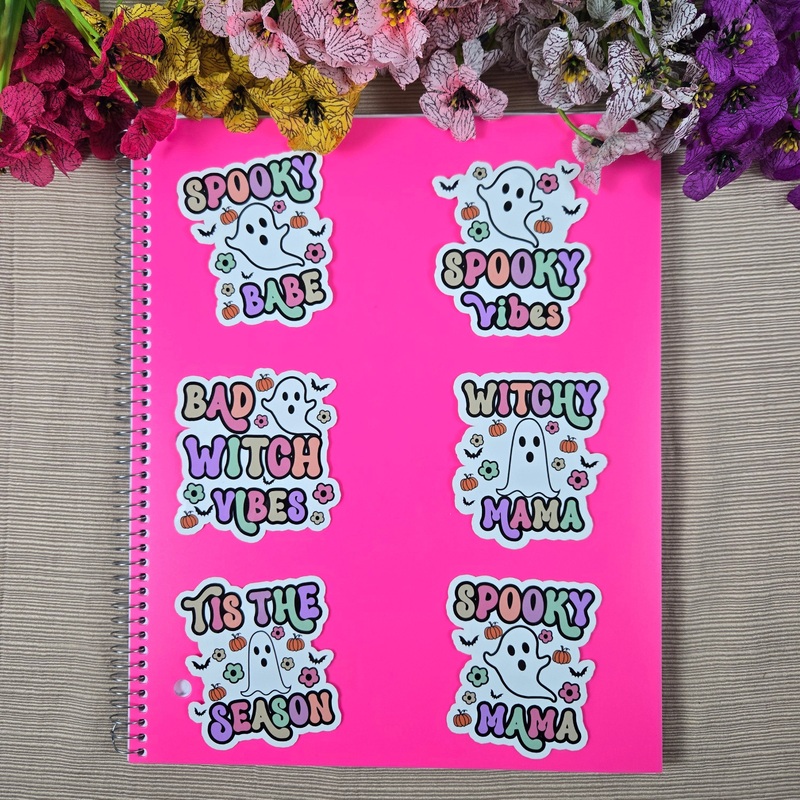 Halloween Ghost with Quote Stickers (ONLINE ORDER ONLY)