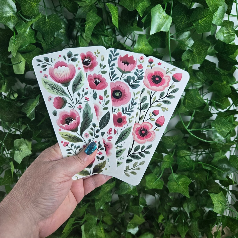 Pink Floral Bookmark (ONLINE ORDER ONLY)