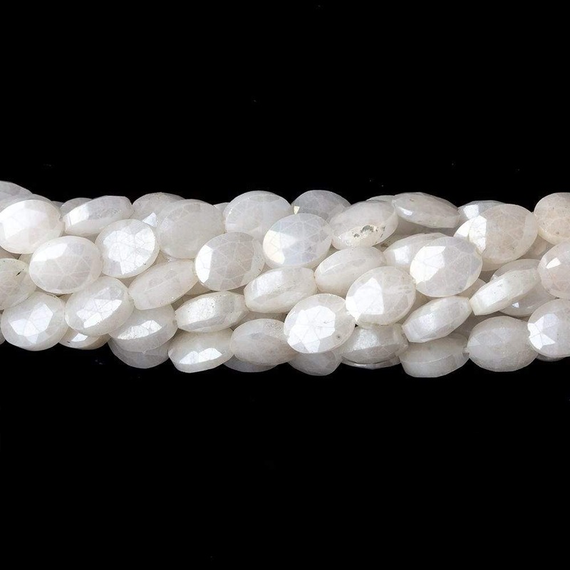 7×5.5mm Mystic Pearly White Quartz faceted ovals 16 inch 48 pieces (ONLINE ORDER ONLY)