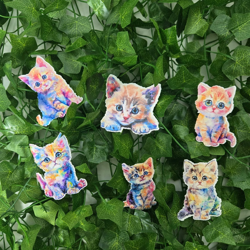Colorful Kitten Sticker (ONLINE ORDER ONLY)