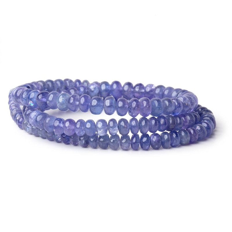 3-5mm Tanzanite Plain Rondelle Beads 15.5 inch 145 pieces A (ONLINE ORDER ONLY)