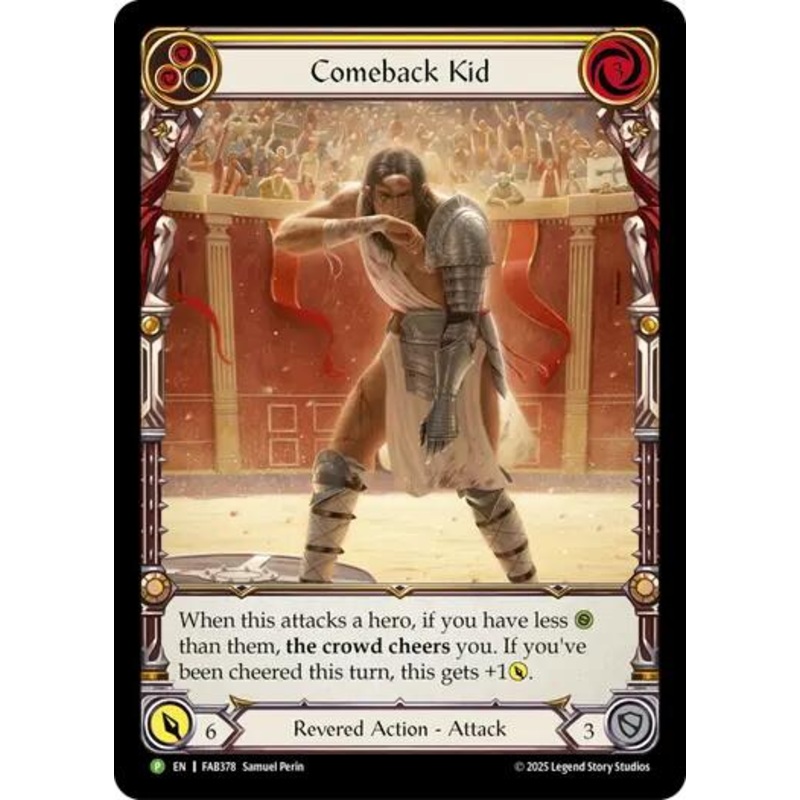 Comeback Kid (Yellow) [FAB378] (Promo)  Rainbow Foil