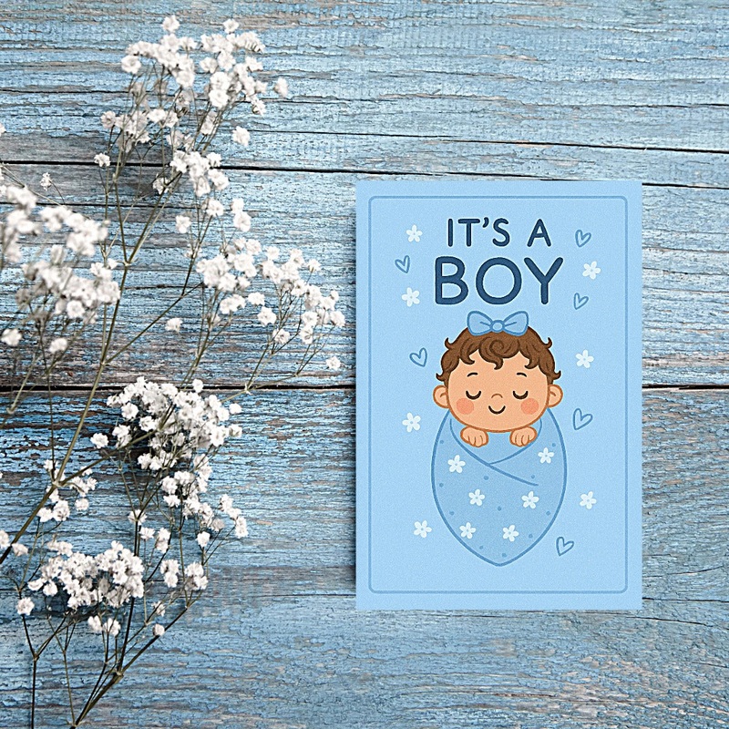 Cute New Baby Boy Card (ONLINE ORDER ONLY)