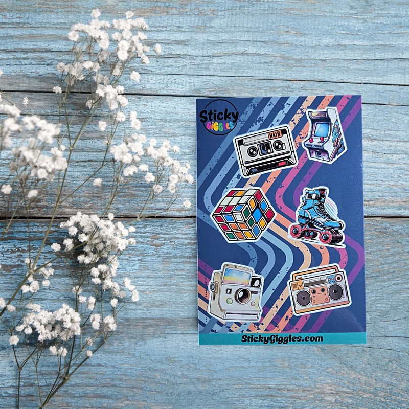 Fun Retro Collection 1 Sticker Sheet 6 Stickers (ONLINE ORDER ONLY)