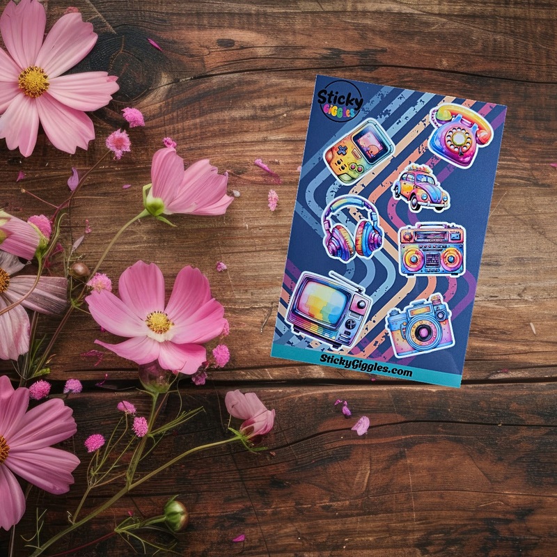 Fun Retro Collection 2 Sticker Sheet 6 Stickers (ONLINE ORDER ONLY)