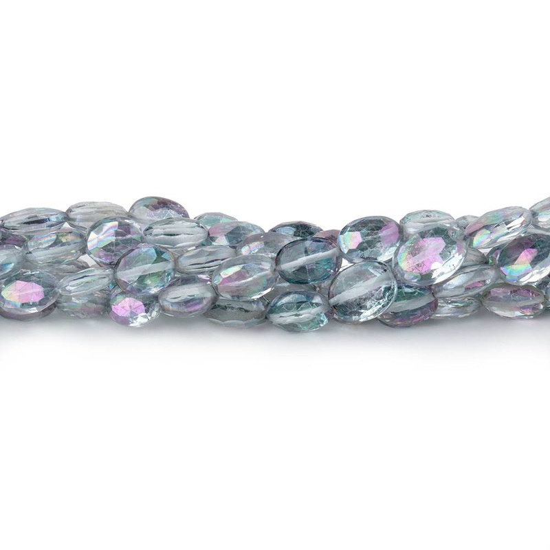 6×5-7x5mm Mystic Grey Topaz Faceted Oval Beads 8 inch 28 pieces (ONLINE ORDER ONLY)