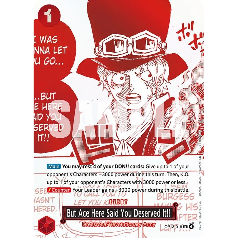 But Ace Here Said You Deserved It!! (3rd Anniversary Treasure Campaign Pack) [One Piece Promotion Cards]