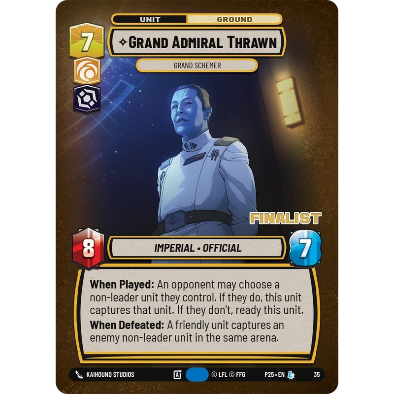 Grand Admiral Thrawn – Grand Schemer (Finalist) (35) (35) [Organized Play Promos]