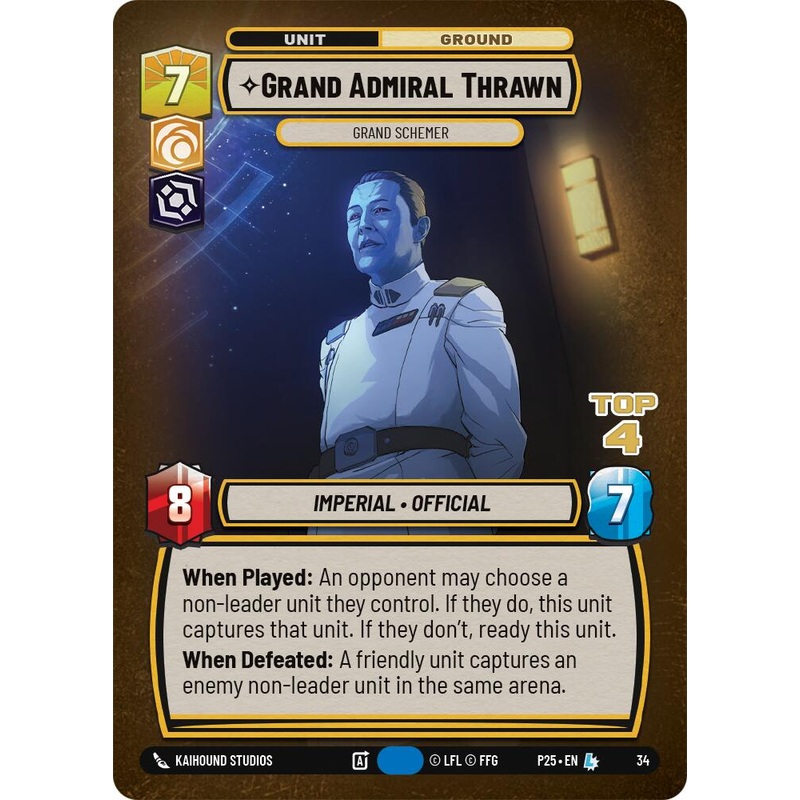Grand Admiral Thrawn – Grand Schemer (Top 4) (34) (34) [Organized Play Promos]
