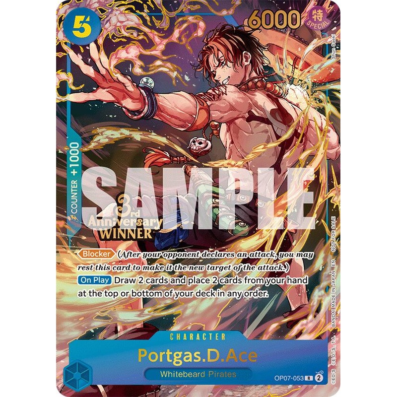 Portgas.D.Ace (OP07-053) (3rd Anniversary Winner) [One Piece Promotion Cards]