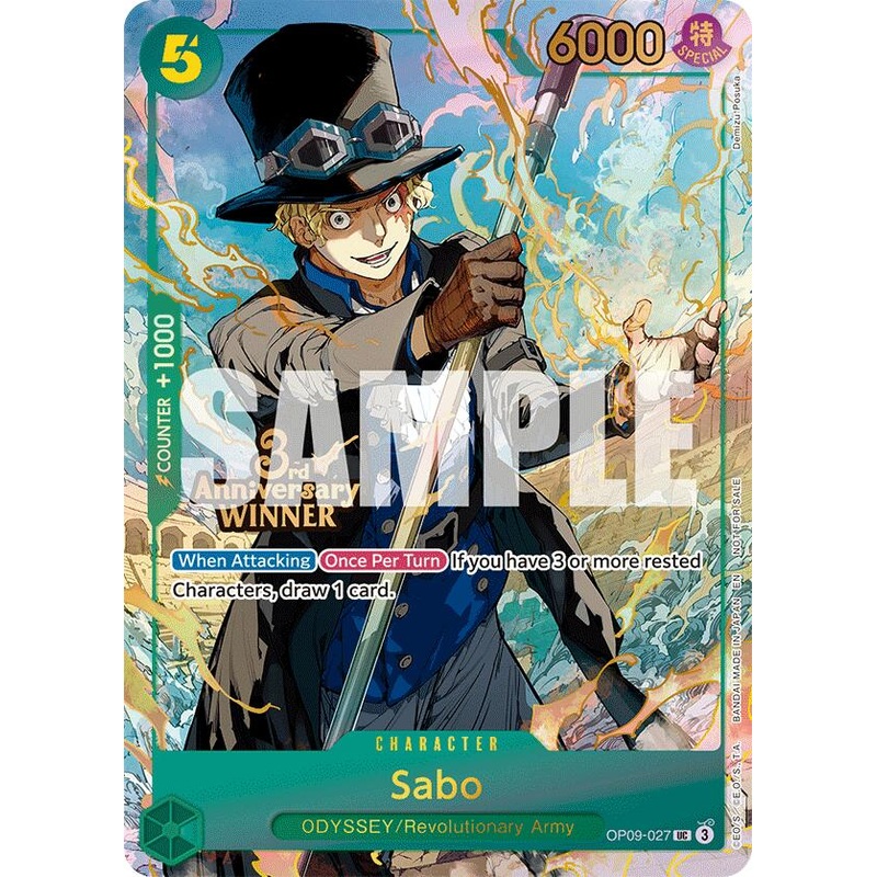 Sabo (OP09-027) (3rd Anniversary Winner) [One Piece Promotion Cards]