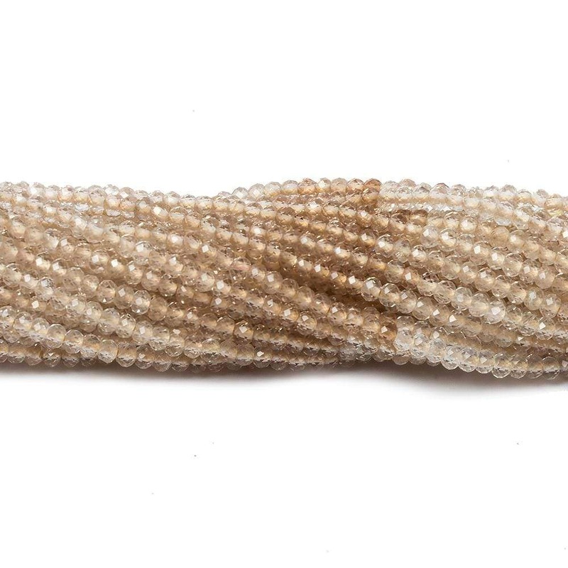 2mm Shaded Imperial Topaz Micro Faceted rondelles 13 inch 165 beads (ONLINE ORDER ONLY)