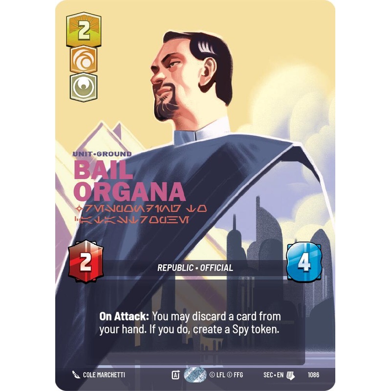 Bail Organa – Responding to Catastrophe (Prestige Foil) (1086) (1086) [Secrets of Power]