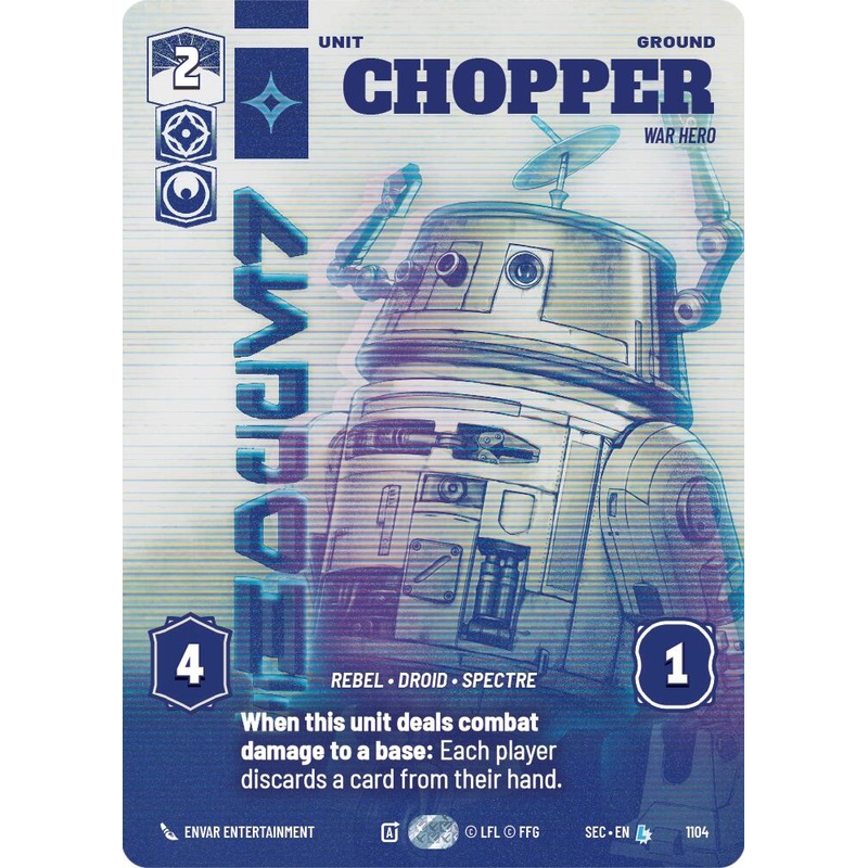 Chopper – War Hero (Prestige Foil) (1104) (1104) [Secrets of Power]