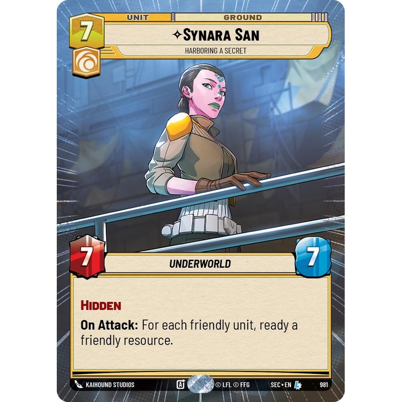 Synara San – Harboring a Secret (Hyperspace Foil) (981) (981) [Secrets of Power]
