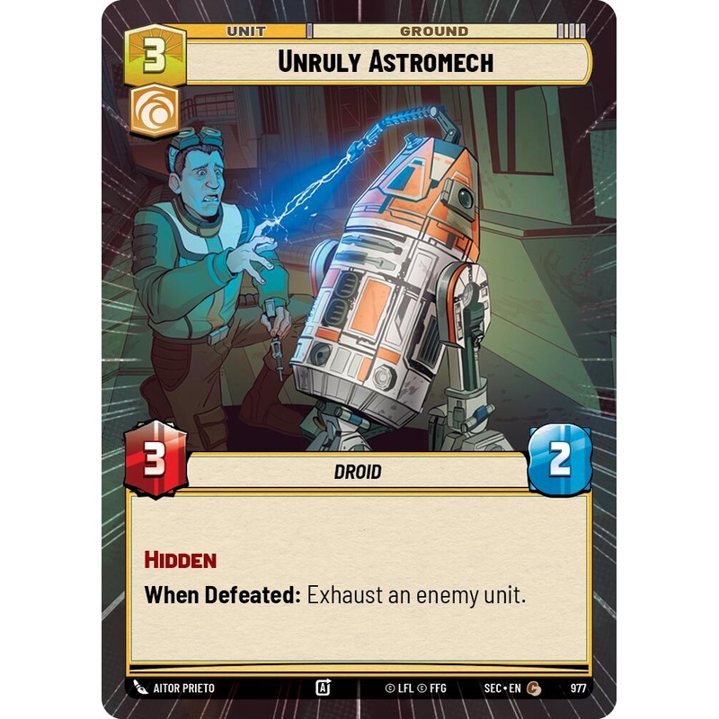 Unruly Astromech (977) (Hyperspace Foil) (977) [Secrets of Power]
