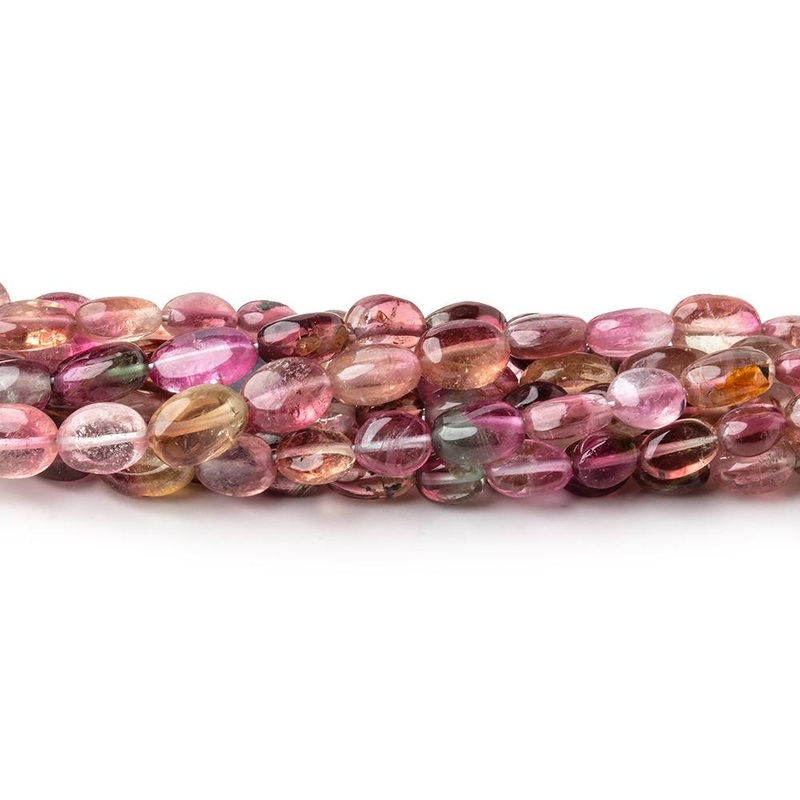 4×3-6x4mm Multi Color Tourmaline Plain Oval Beads 16 inch 67 pieces AA (ONLINE ORDER ONLY)