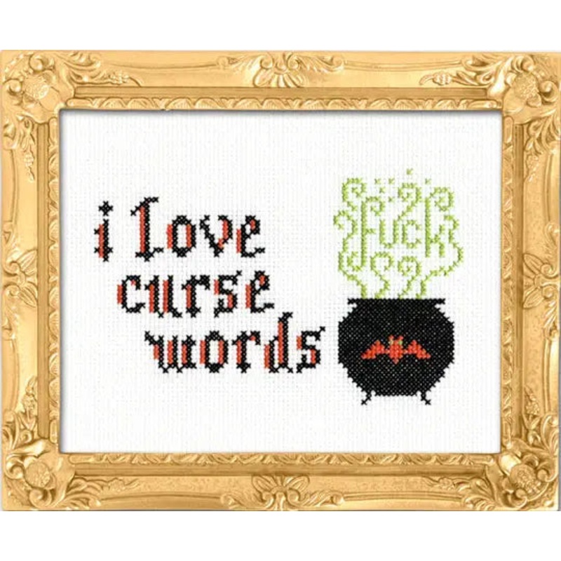 Deluxe Cross Stitch Kit  I Love Curse Words Funny Beginner Pattern (ONLINE ORDER ONLY)