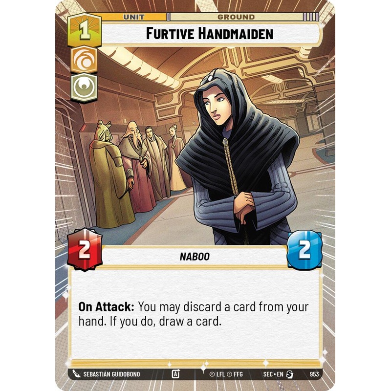 Furtive Handmaiden (953) (Hyperspace Foil) (953) [Secrets of Power]