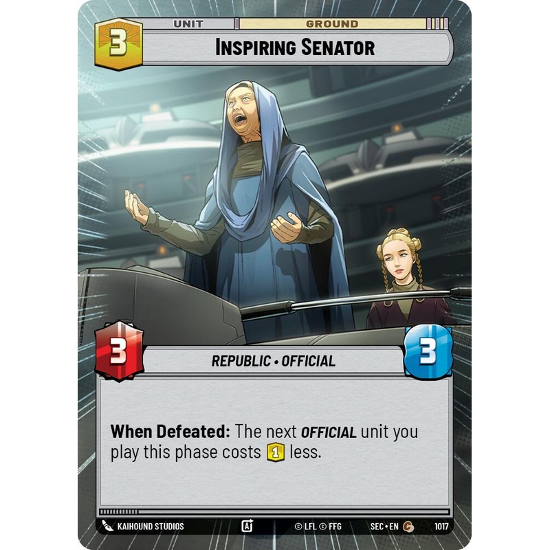 Inspiring Senator (1017) (Hyperspace Foil) (1017) [Secrets of Power]
