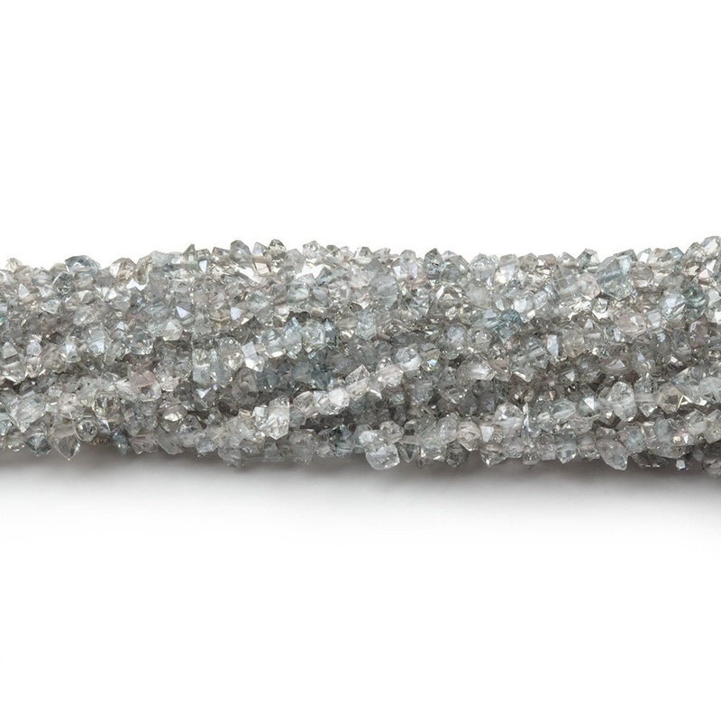 2×1-3×1.5mm Sage Double Terminated Quartz Beads 15.5 inch 300 pieces (ONLINE ORDER ONLY)