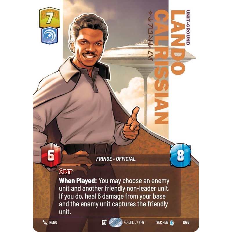 Lando Calrissian – Trust Me (Prestige Foil) (1098) (1098) [Secrets of Power]