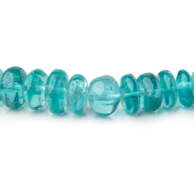 4.5-7.5mm Pool Blue Apatite Plain Rondelle Beads 18 inch 132 pieces AA (ONLINE ORDER ONLY)