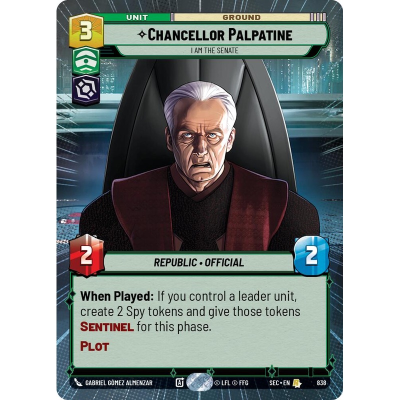 Chancellor Palpatine – I Am the Senate (Hyperspace Foil) (838) (838) [Secrets of Power]