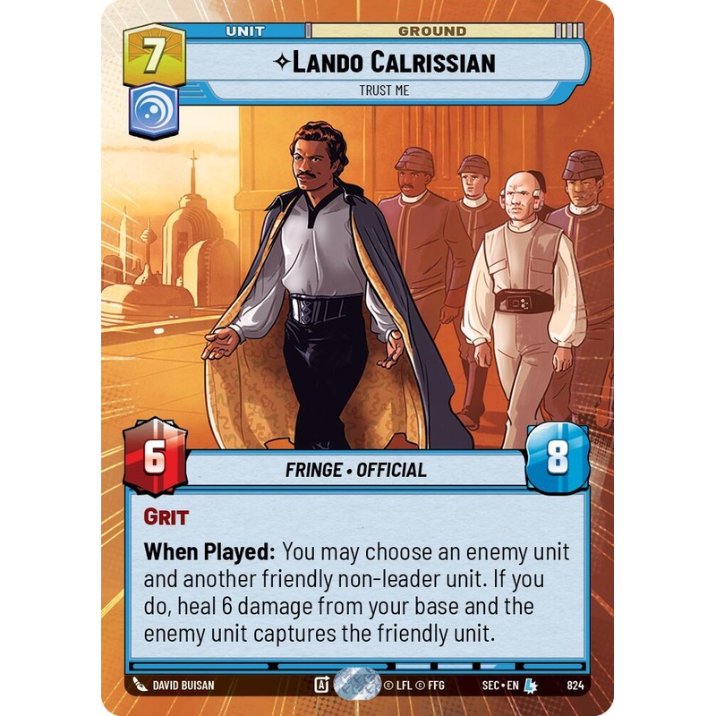 Lando Calrissian – Trust Me (Hyperspace Foil) (824) (824) [Secrets of Power]