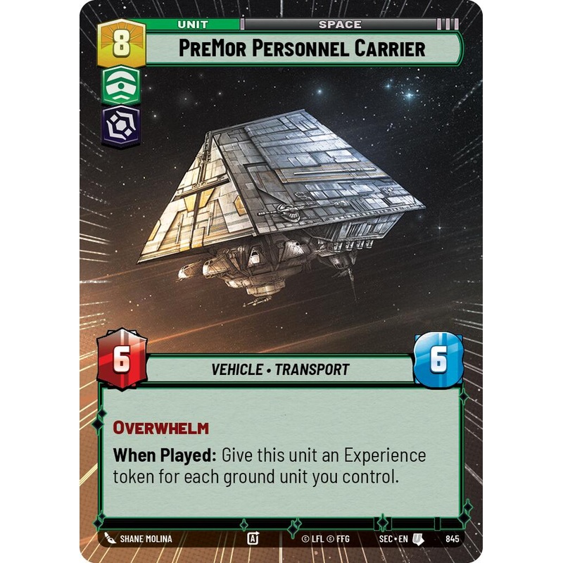 PreMor Personnel Carrier (845) (Hyperspace Foil) (845) [Secrets of Power]