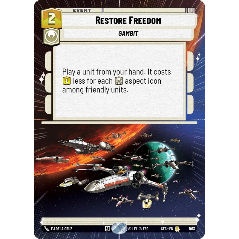Restore Freedom (1013) (Hyperspace Foil) (1013) [Secrets of Power]