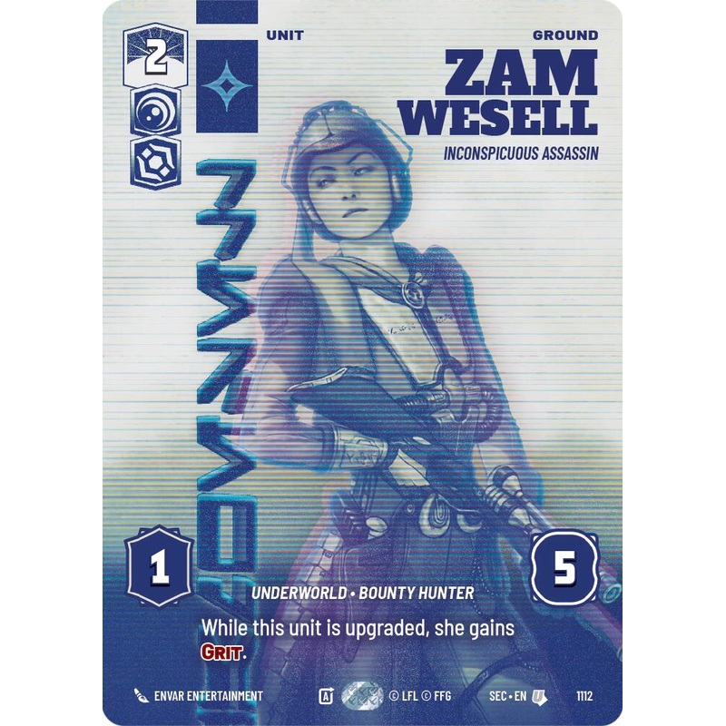 Zam Wesell – Inconspicuous Assassin (Prestige Foil) (1112) (1112) [Secrets of Power]