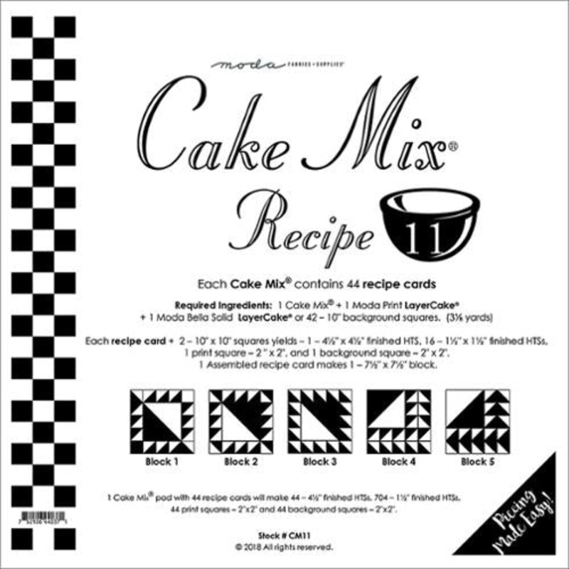 Cake Mix Recipe 11 Quilt Papers by Moda Fabrics (ONLINE ORDER ONLY)