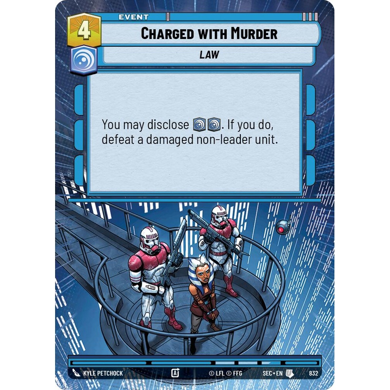 Charged with Murder (832) (Hyperspace Foil) (832) [Secrets of Power]