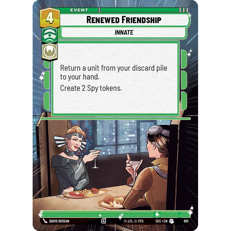 Renewed Friendship (861) (Hyperspace Foil) (861) [Secrets of Power]