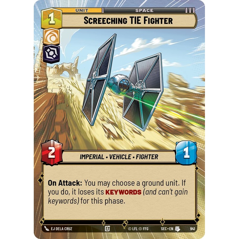 Screeching TIE Fighter (941) (Hyperspace Foil) (941) [Secrets of Power]