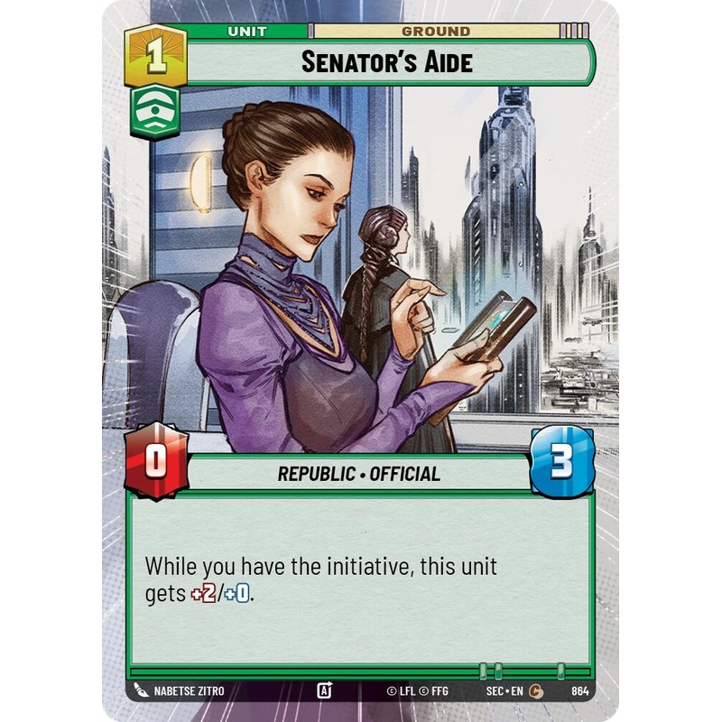 Senator’s Aide (864) (Hyperspace Foil) (864) [Secrets of Power]
