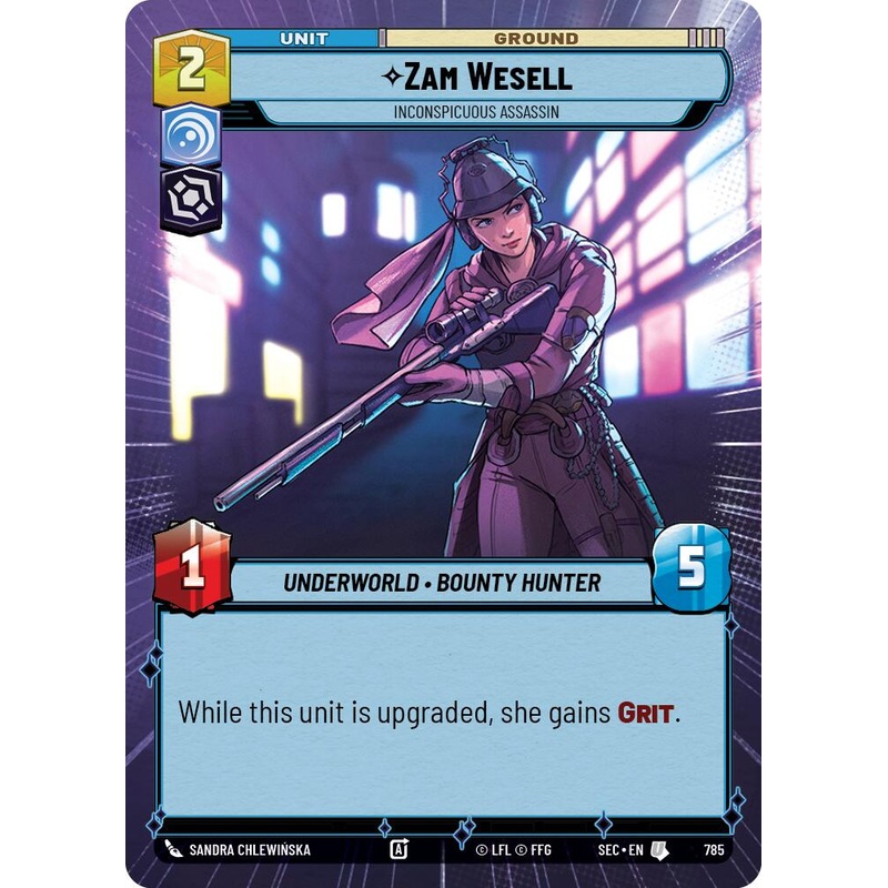 Zam Wesell – Inconspicuous Assassin (Hyperspace Foil) (785) (785) [Secrets of Power]