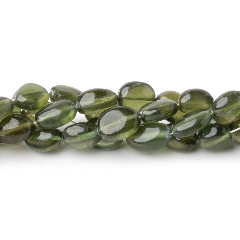 5.5-9mm Green Apatite Plain Nugget Beads 16 inch 52 pieces (ONLINE ORDER ONLY)